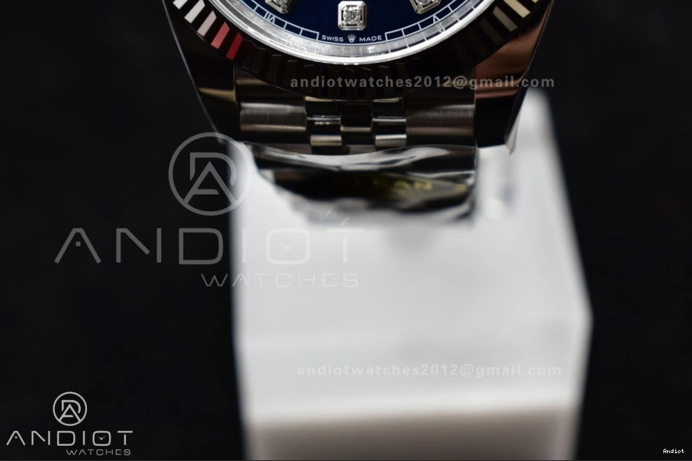 1:1 Jubilee DateJust Steel SS Clean On 41 Best Edition Diamonds VR3235 Blue Dial 904L 126334 Bracelet 0504